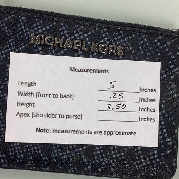 Michael Kors Jet set Travel top zip Coin Pouch with ID & Key ring EUC - Picture 11 of 11